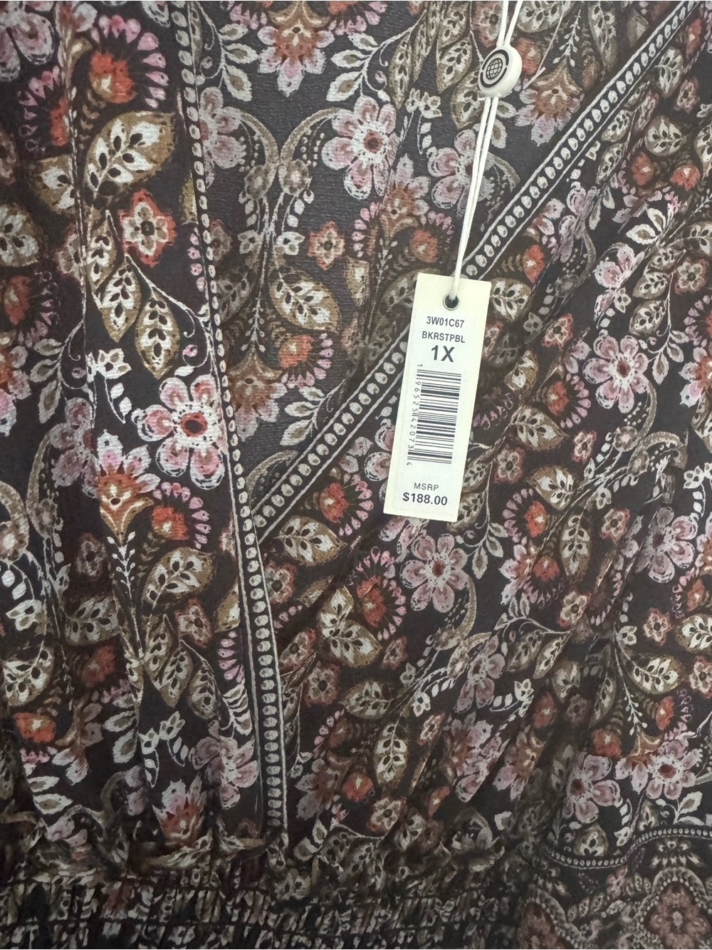Max Studio Black Floral V-Neck Smocked Maxi Dress - Picture 4 of 10